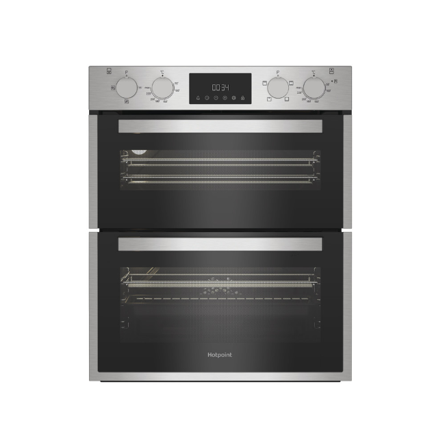Hotpoint Built-In Double Oven - Silver and Black | DUH10DIX