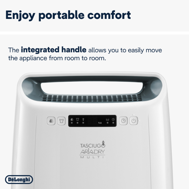 Delonghi Dehumidifier 16l - White | DEXD216RF - Image 2