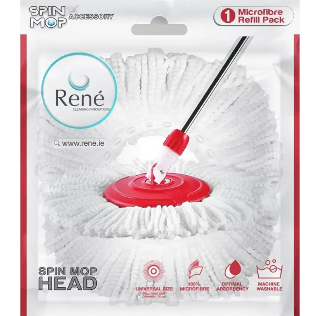 Rene Spin Mop Dada Replacement Head | White | MFHEAD Rene Spin Mop Dada Replacement Head | White | MFHEAD