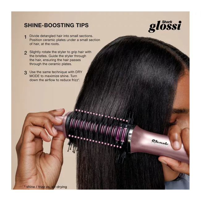 Shark Glossi 2-in-1 Hot Tool and Air Glosser - Lychee | HT302UKPK - Image 12