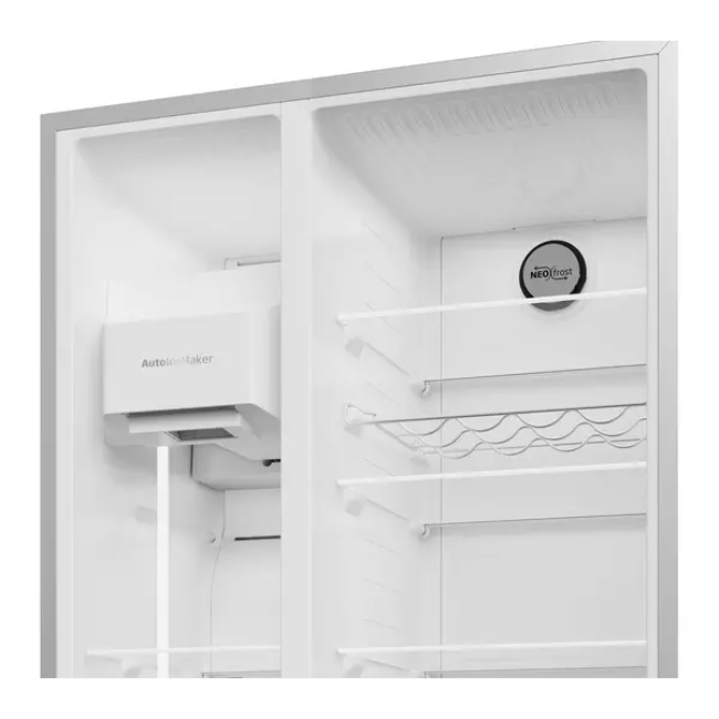 Beko Freestanding  American Style Fridge Freezer - Brushed Steel | ASP352VPX - Image 4