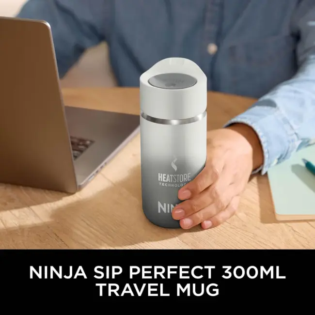 Ninja Sip Perfect Travel Mug | 300ml | White | DW1203EUUKWH - Image 2 Ninja Sip Perfect Travel Mug | 300ml | White | DW1203EUUKWH - Image 2