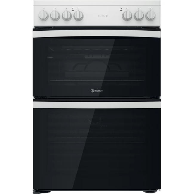 Indesit 60cm Cooker with Ceramic Hob in White | ID67V9KMW/UK Indesit 60cm Cooker with Ceramic Hob in White | ID67V9KMW/UK