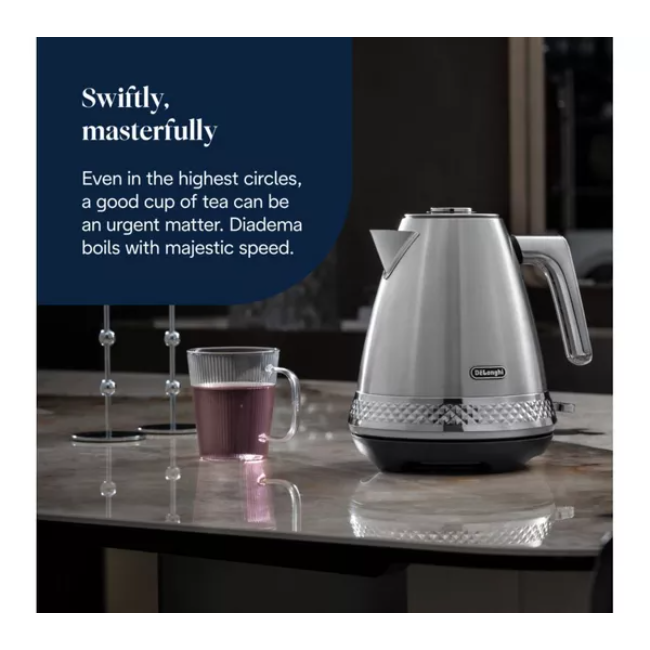 Delonghi Diadema 1.7l Kettle | Stainless Steel | KBV3001.M - Image 2