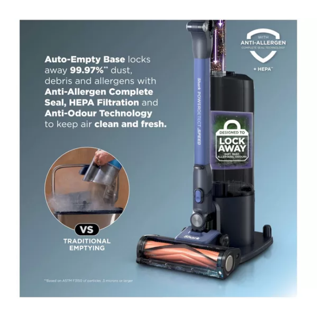 Shark PowerDetect Speed Luxe Collection Clean & Empty Cordless Vacuum - Ultramarine | IA3241UKT - Image 5