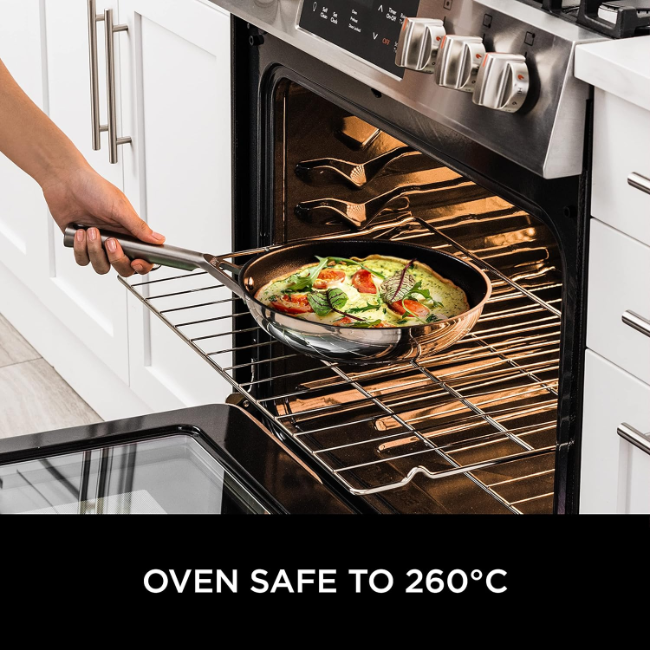Ninja ZEROSTICK 30cm Frying Pan | Stainless Steel | C60030UK - Image 4
