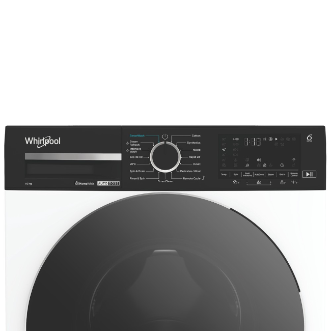 Whirlpool 6th SENSE Washing Machine 10kg - White | W0M011WADSIRE - Image 5