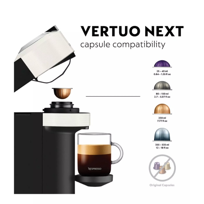 Delonghi Vertuo Next Nespresso Coffee Machine | White | ENV120.W - Image 4