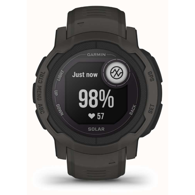 Garmin Instinct 2 Solar Smart Watch - Graphite | 010-02627-00 - Image 6 Garmin Instinct 2 Solar Smart Watch - Graphite | 010-02627-00 - Image 6