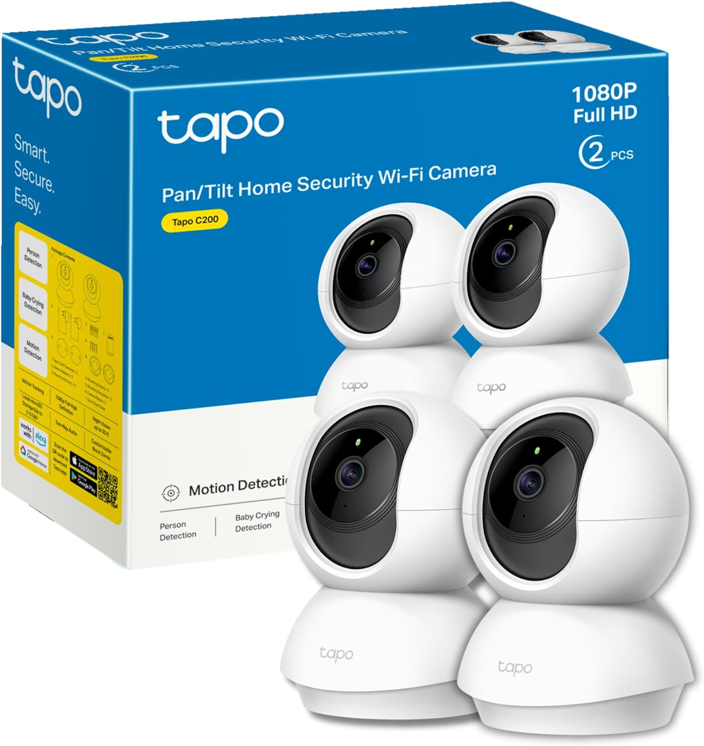 Tplink Tapo C200 Camera 2pk | TAPOC200P2 Tplink Tapo C200 Camera 2pk | TAPOC200P2