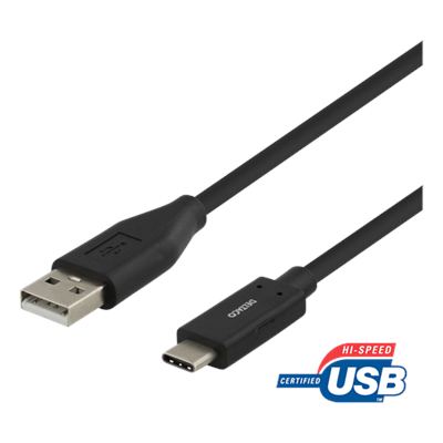 Deltaco USB-C to USB-A Cable 2.0 | 2m | USBC1006M - Image 2