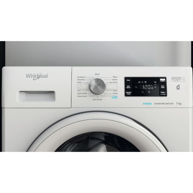 Whirlpool 7KG 1350 Spin Washing Machine - White | FFB 7458 WV UK - Image 3