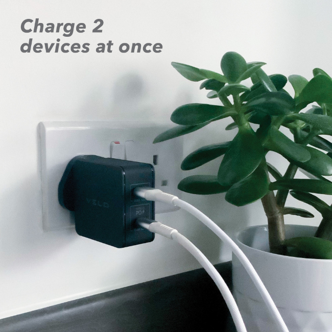 VELD Travel Charger 42W 2-Port Travel Charger UK/US/EU | VT42FB - Image 3