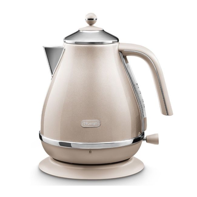 Delonghi Icona Metallics 1.7L Kettle | Beige | KBOT3001.BG - Image 1 Delonghi Icona Metallics 1.7L Kettle | Beige | KBOT3001.BG - Image 1