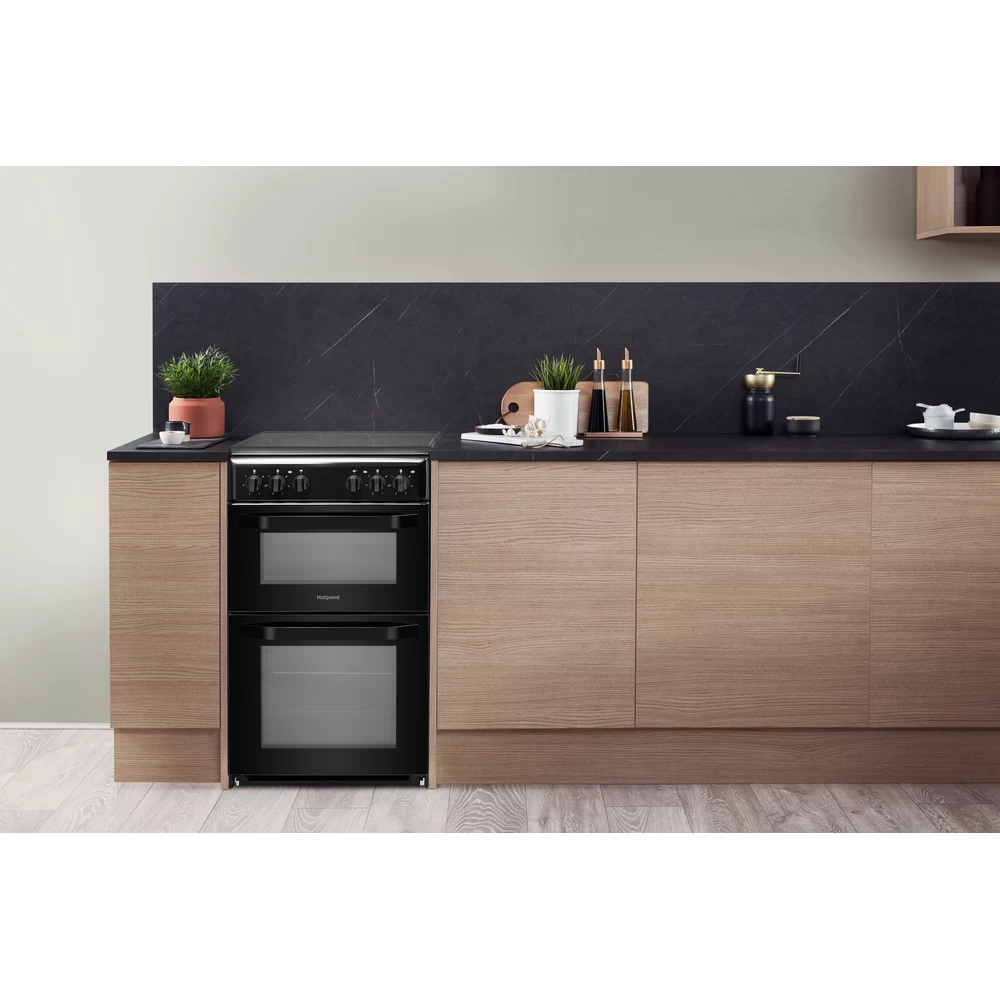 Hotpoint 50cm Electric Twin Cavity Cooker - Black | HD5V92KCB - Image 6