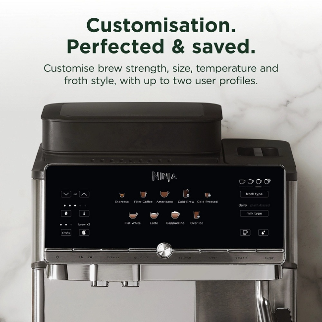 Ninja AutoBarista Automatic Espresso Machine - Grey | AE1001UK - Image 2