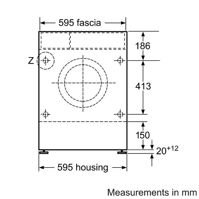 Siemens iQ300 7kg/4kg 1400 Spin Built-in Washer Dryer | WK14D322GB - Image 4