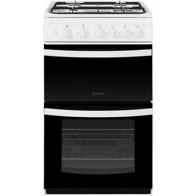 Indesit 50cm Gas Double Cooker - White | ID5G00KMWUK Indesit 50cm Gas Double Cooker - White | ID5G00KMWUK