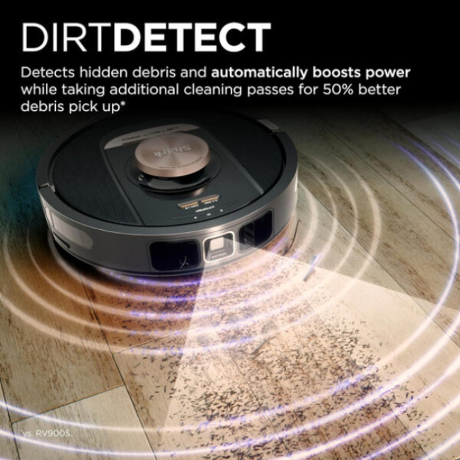 Shark PowerDetect Self-Empty Robot Vacuum - Black | RV2820VEUK - Image 3
