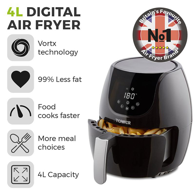 Tower 4Ltr Digital Air Fryer T17067 TOWT17067