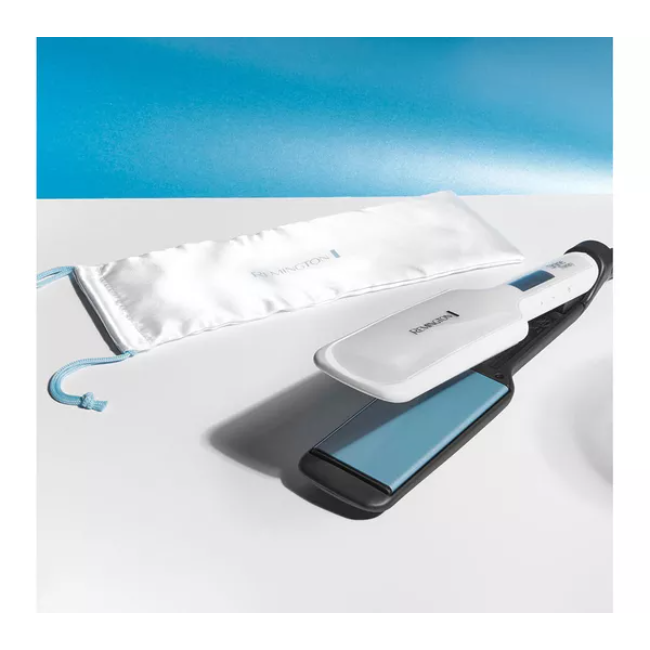 Remington Shine Therapy Wide Plate Straightener | White | S8550 - Image 2