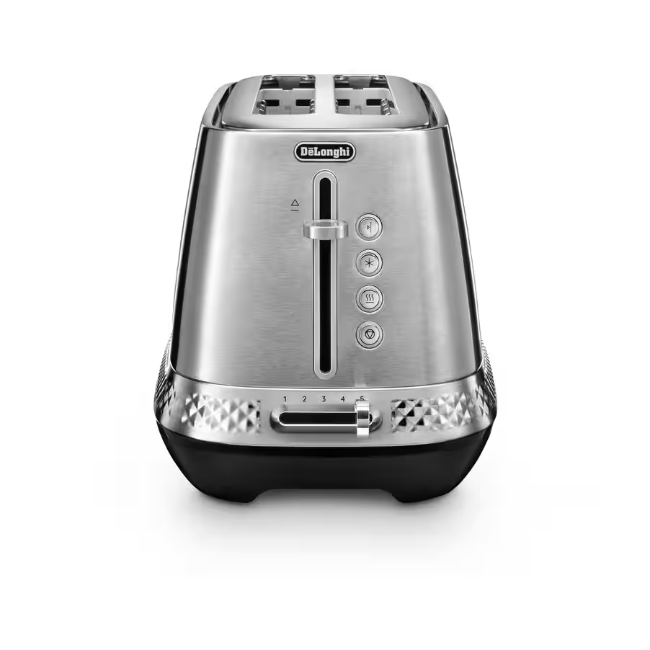DeLonghi Diadema 2 Slice Toaster | Long Slots | Stainless Steel | CTV3003.M