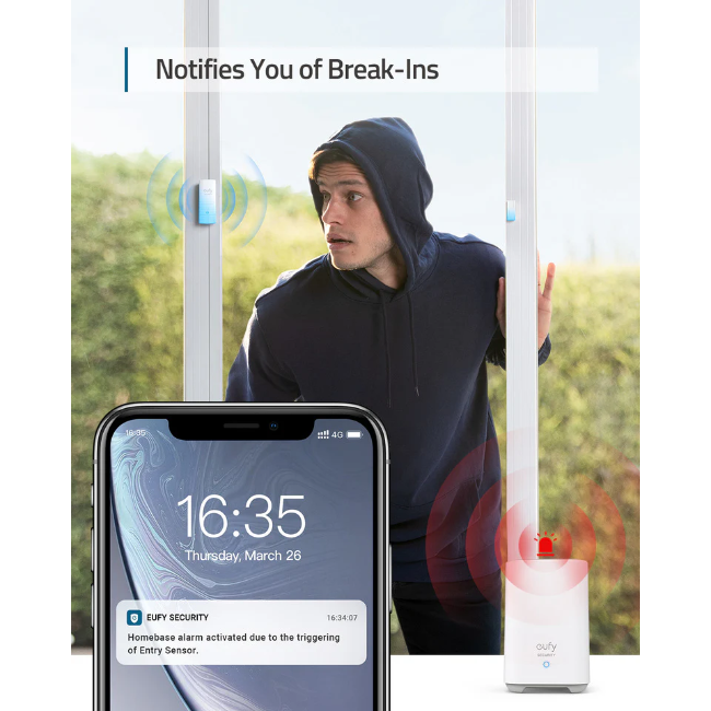 Eufy Security Alarm 5pc Kit - White | T8990321 - Image 6