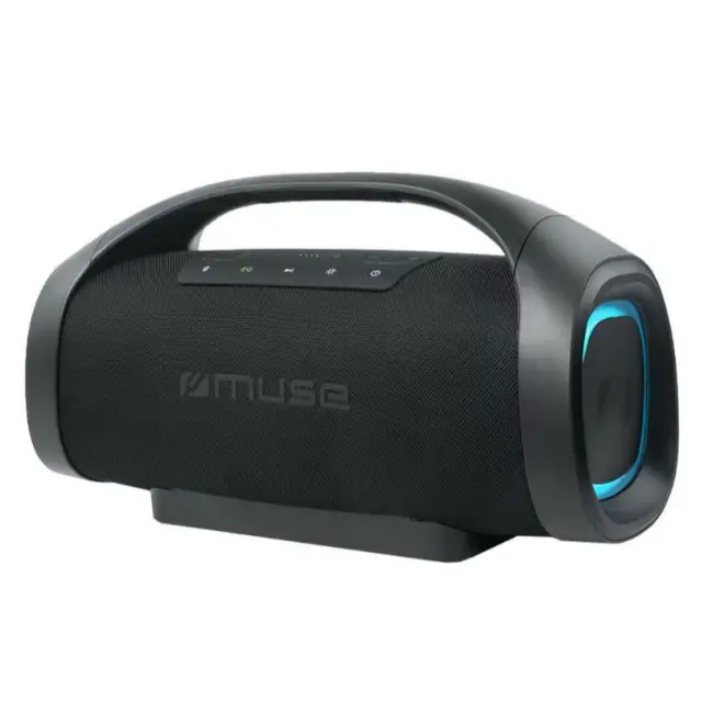 Muse Portable LED Bluetooth Speaker | IPX6 | 300watt | USB Port | Black | M-980BT Muse Portable LED Bluetooth Speaker | IPX6 | 300watt | USB Port | Black | M-980BT