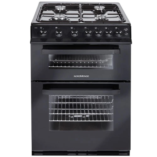Nordmende 60cm Freestanding LPG Gas Cooker - Black | CTG62LPGBK Nordmende 60cm Freestanding LPG Gas Cooker - Black | CTG62LPGBK