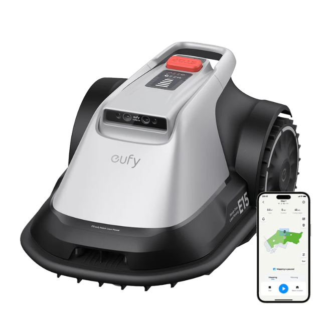 Eufy Robot Lawn Mower E15 - Grey and Black | T2880VA1 Eufy Robot Lawn Mower E15 - Grey and Black | T2880VA1