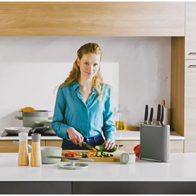 Berghoff Balance 6 Piece Knife Block Set | Grey | 3950532 - Image 3