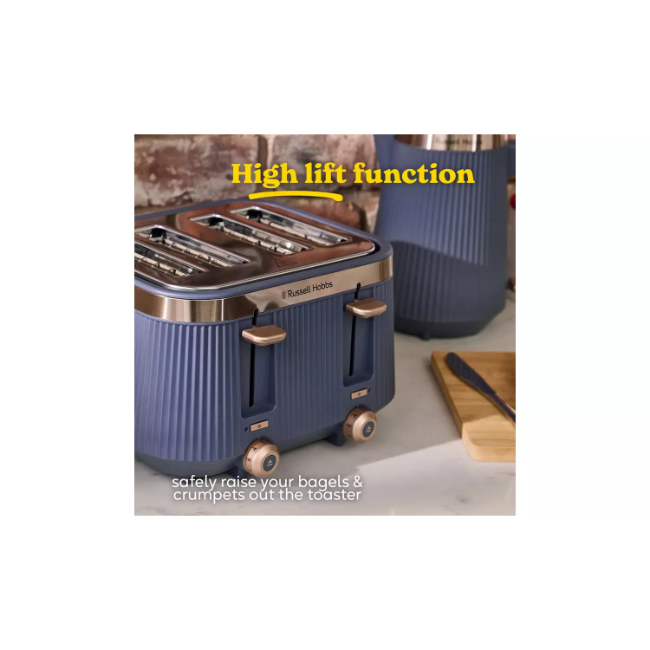 Russell Hobbs Bronte 4 Slice Toaster | Navy | 26772 - Image 3