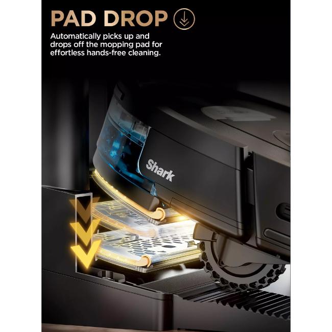 Shark PowerDetect NeverTouch 2 in 1 Pro Vac & Mop Robot Vacuum - Black | RV2800ZEUK - Image 4