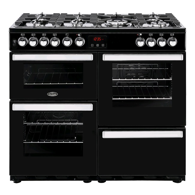 Belling Cookcentre 100cm Dual Fuel Range Cooker 100DFT - Black Belling Cookcentre 100cm Dual Fuel Range Cooker 100DFT - Black