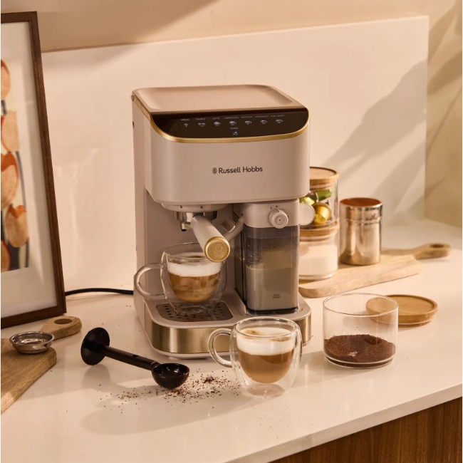 Russell Hobbs Café Genie Espresso Coffee Machine | Stone | 28760 - Image 2