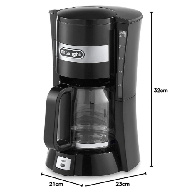 Delonghi Filter Coffee Machine | 1.25l | Black | ICM15210.1 - Image 6