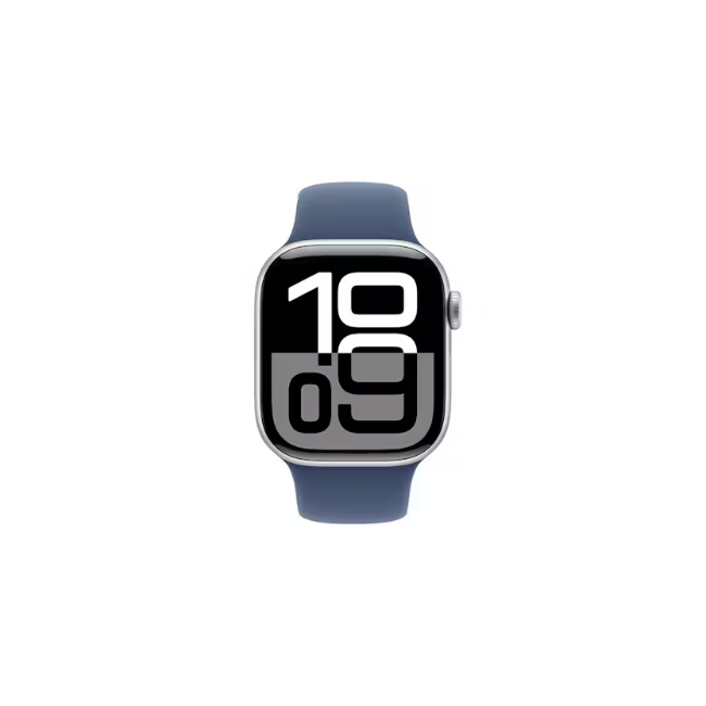 Apple Watch 10 GPS 46mm Med/Lrg - Silver/Denim  | MWWM3QA-A