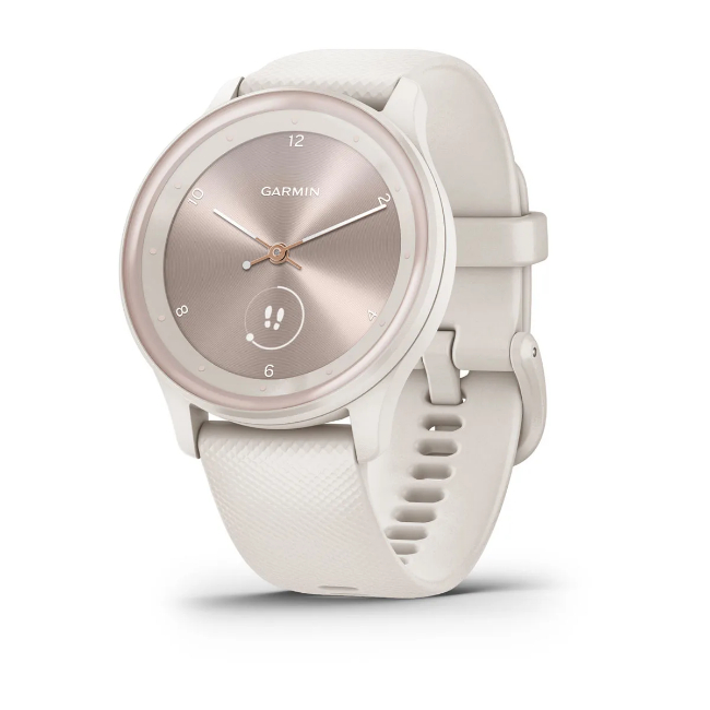 Garmin Vivomove Sport Smart Watch - Ivory & Peach Gold | 010-02566-01 Garmin Vivomove Sport Smart Watch - Ivory & Peach Gold | 010-02566-01