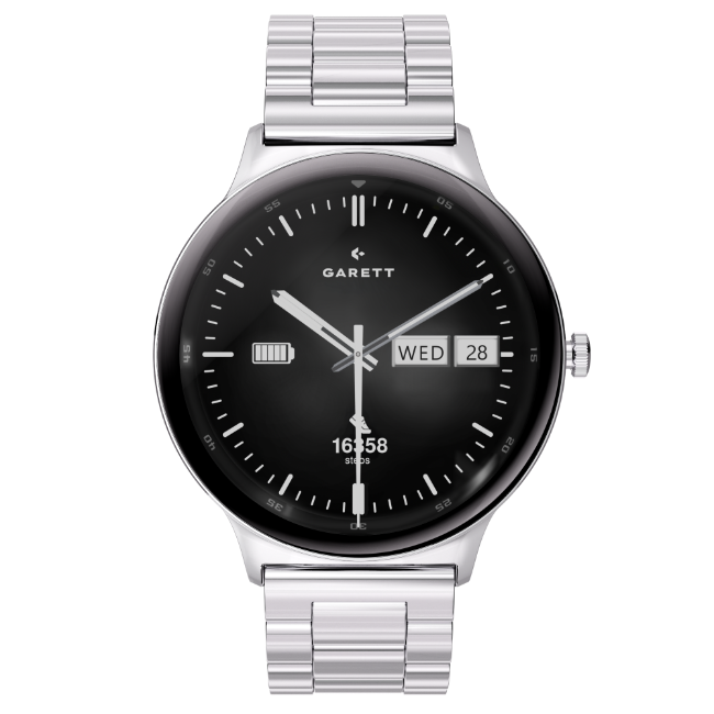 Garett Quantum Smartwatch - Silver Steel | QUANTUM-SILVR - Image 3
