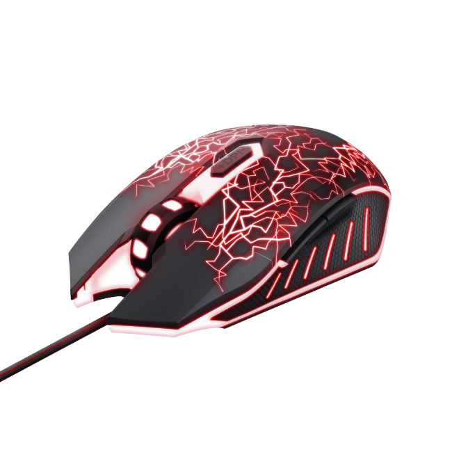 Trust GXT105X Izza Illuminated Gaming Mouse - Black | T24618 - Image 3