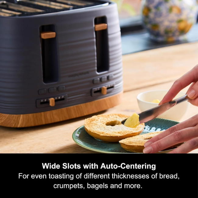 Morphy Richards Clay 4 Slice Toaster | Grey | 243101 - Image 2