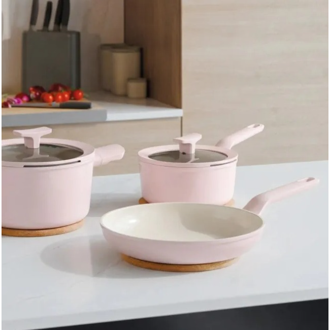 BergHoff 5 Piece Cookware Set | Non-Stick | Rose | 3950719 - Image 4