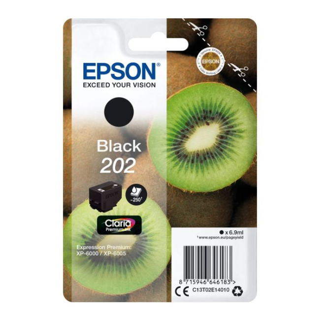 Epson 202 Kiwi Ink Cartridge | Black | T02E14010 Epson 202 Kiwi Ink Cartridge | Black | T02E14010