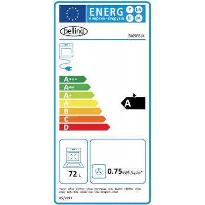 Belling Built-in Single Fan Oven - Black | BI65FBLK - Image 2