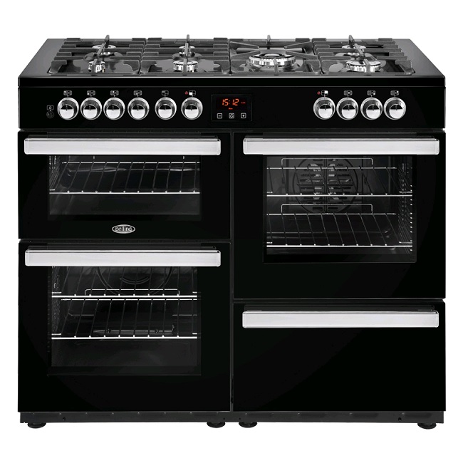 Belling Cookcentre 110cm Dual Fuel Range Cooker 110DFT - Black - Image 1