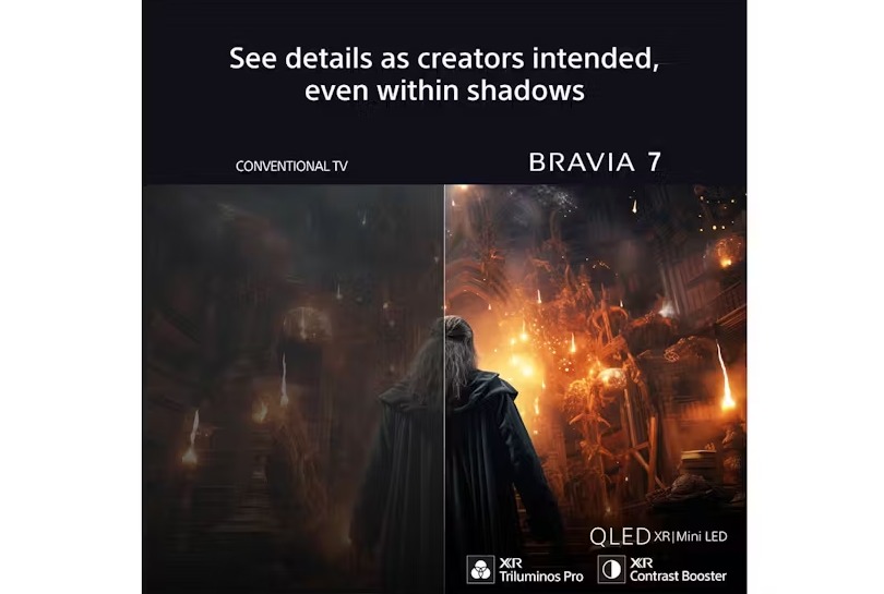 Sony 75" BRAVIA 7 QLED Mini LED 4K HDR Smart TV | K75XR70PU - Image 5 Sony 75" BRAVIA 7 QLED Mini LED 4K HDR Smart TV | K75XR70PU - Image 5