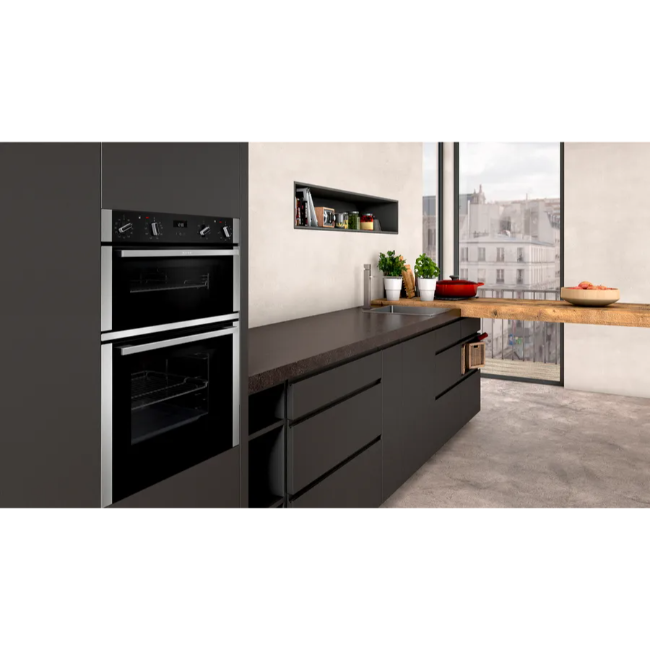 Neff N 50 Built-In Double Oven - Black and Stainless Steel | U1ACE5HN0B - Image 4