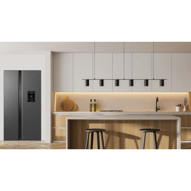 TCL American Fridge Freezer with Water Dispenser - Grey | RP503SSE1UK - Image 4