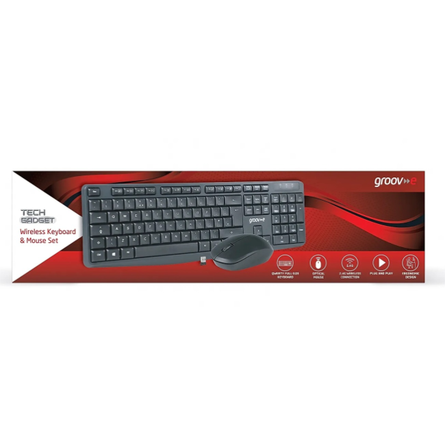 Groove Wireless Keyboard & Mouse Set | Black | GVPC14BK - Image 2 Groove Wireless Keyboard & Mouse Set | Black | GVPC14BK - Image 2