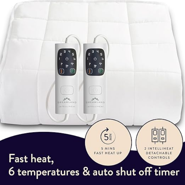 Dreamland Organic Cotton Electric Blanket - King Size with Dual Control | 16889D - Image 3